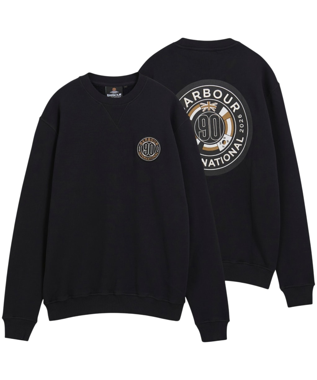Men's Barbour International 90th Anniversary Graphic Sweatshirt - Black