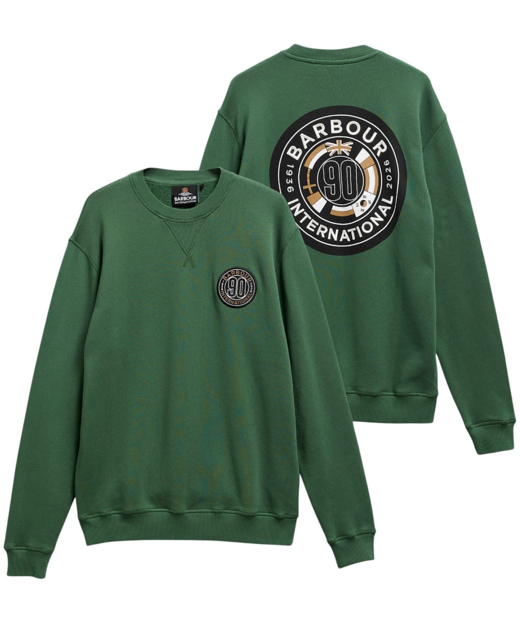 Men's Barbour International 90th Anniversary Graphic Sweatshirt - Racing Green