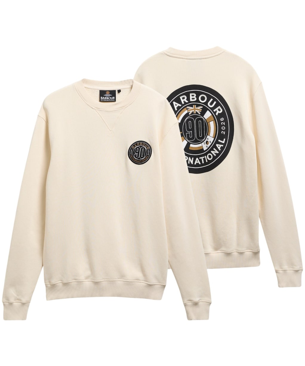 Men's Barbour International 90th Anniversary Graphic Sweatshirt - Chalk