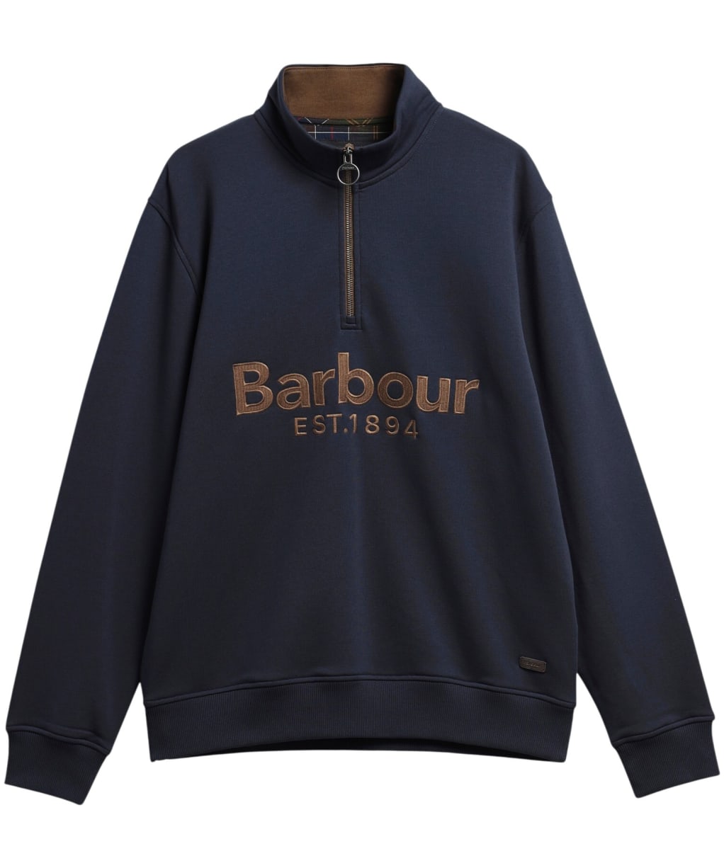 Men's Barbour Fosse Half Zip Sweatshirt - Navy