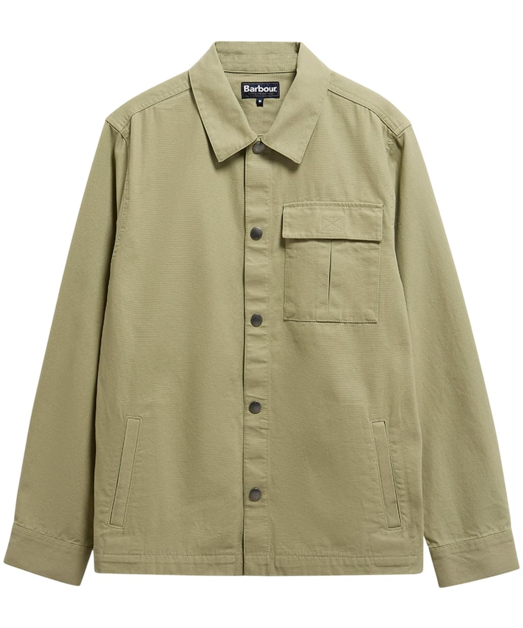 Men's Barbour Wetheral Twill Overshirt - Mineral Green