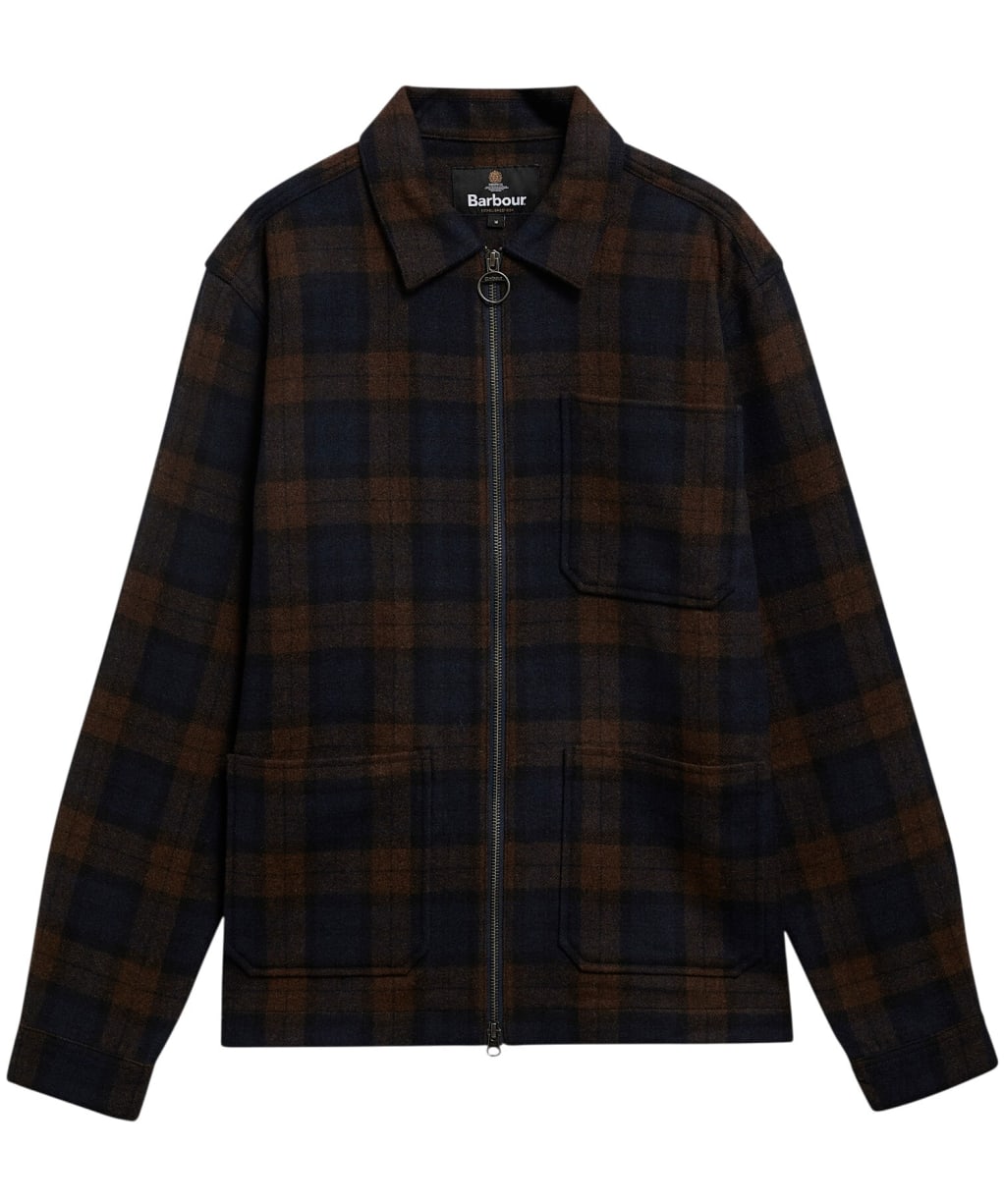 Men's Barbour Acklington Checked Overshirt - Navy