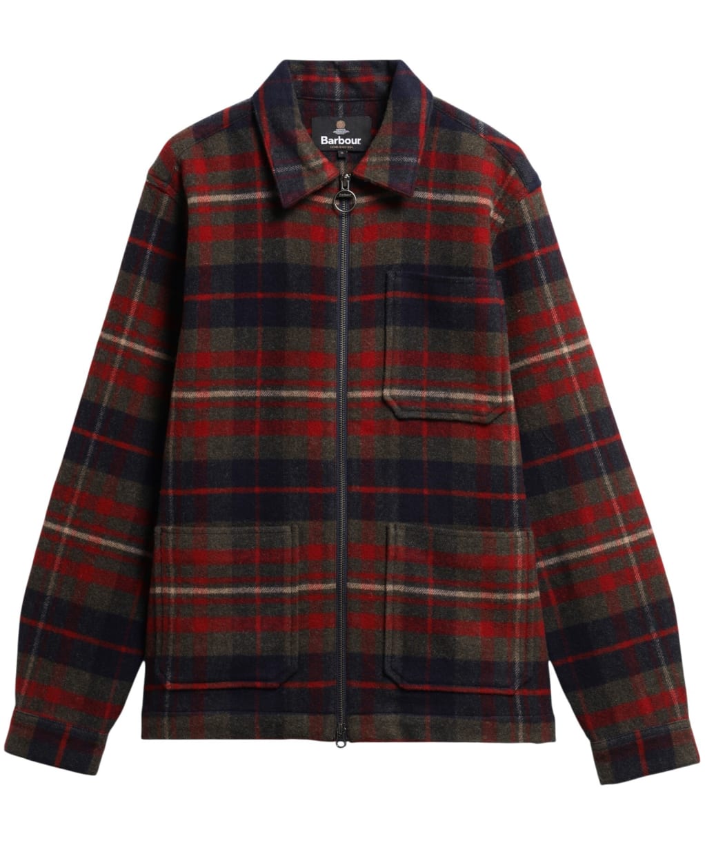 Men's Barbour Southview Checked Overshirt - Olive
