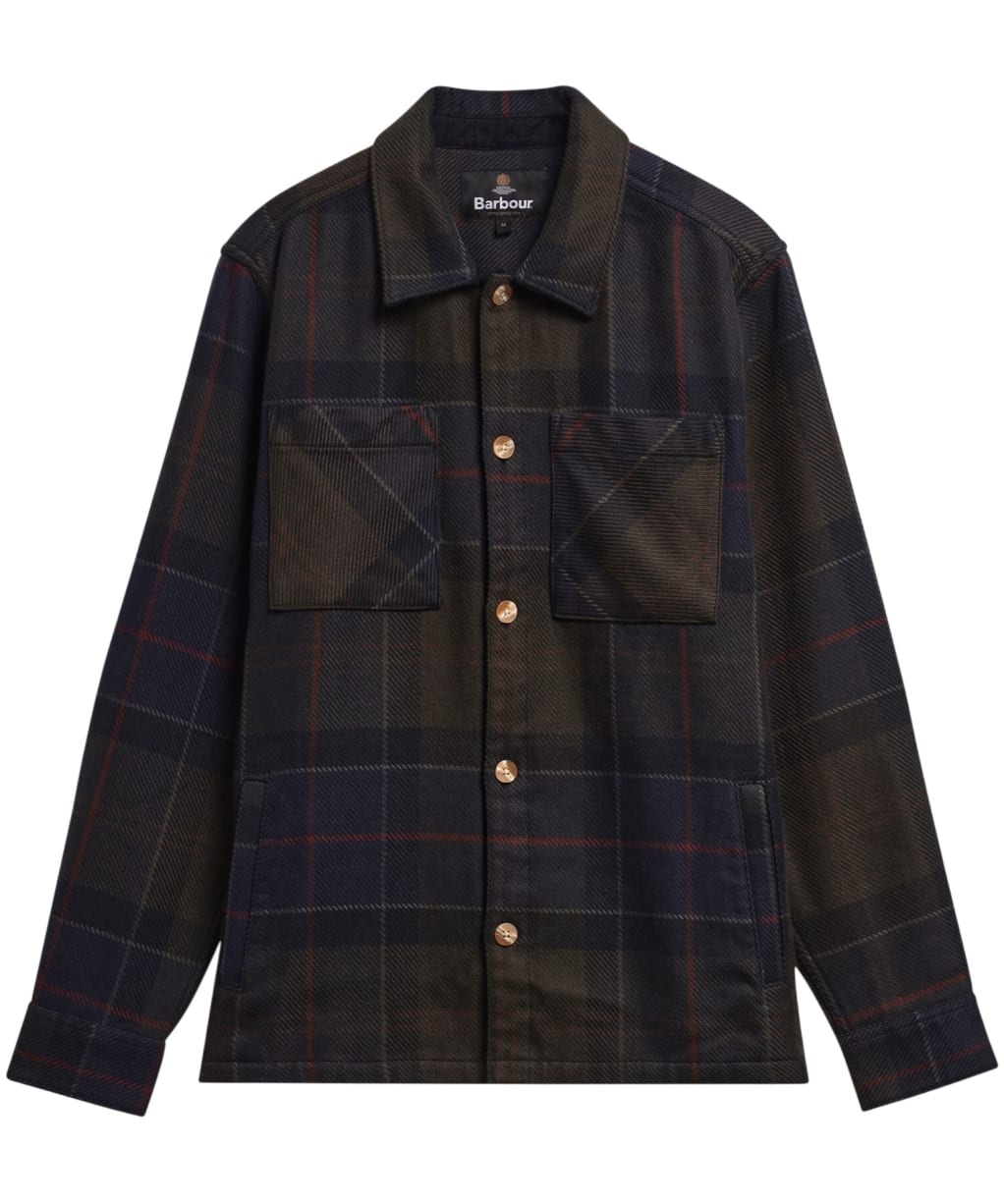 Men's Barbour Oversized Tartan Overshirt - Shadow Classic Tartan
