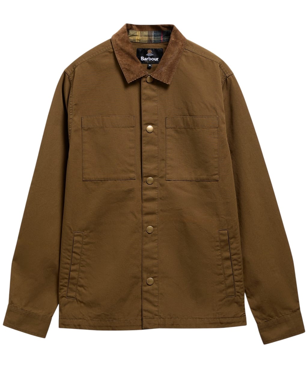 Men's Barbour Cord Collar Twill Overshirt - Beech