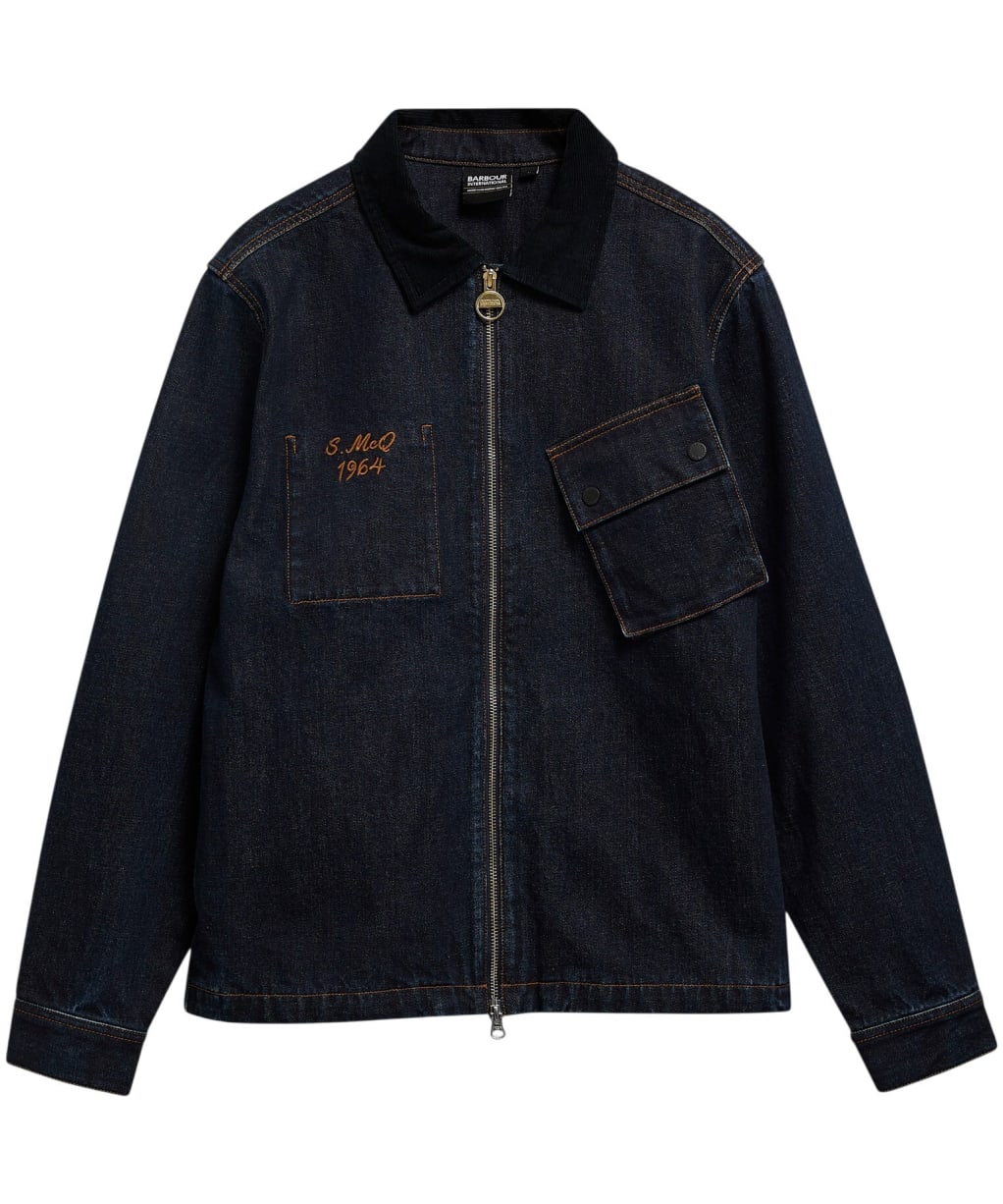 Men's Barbour International Steve McQueen Radial Overshirt - Indigo