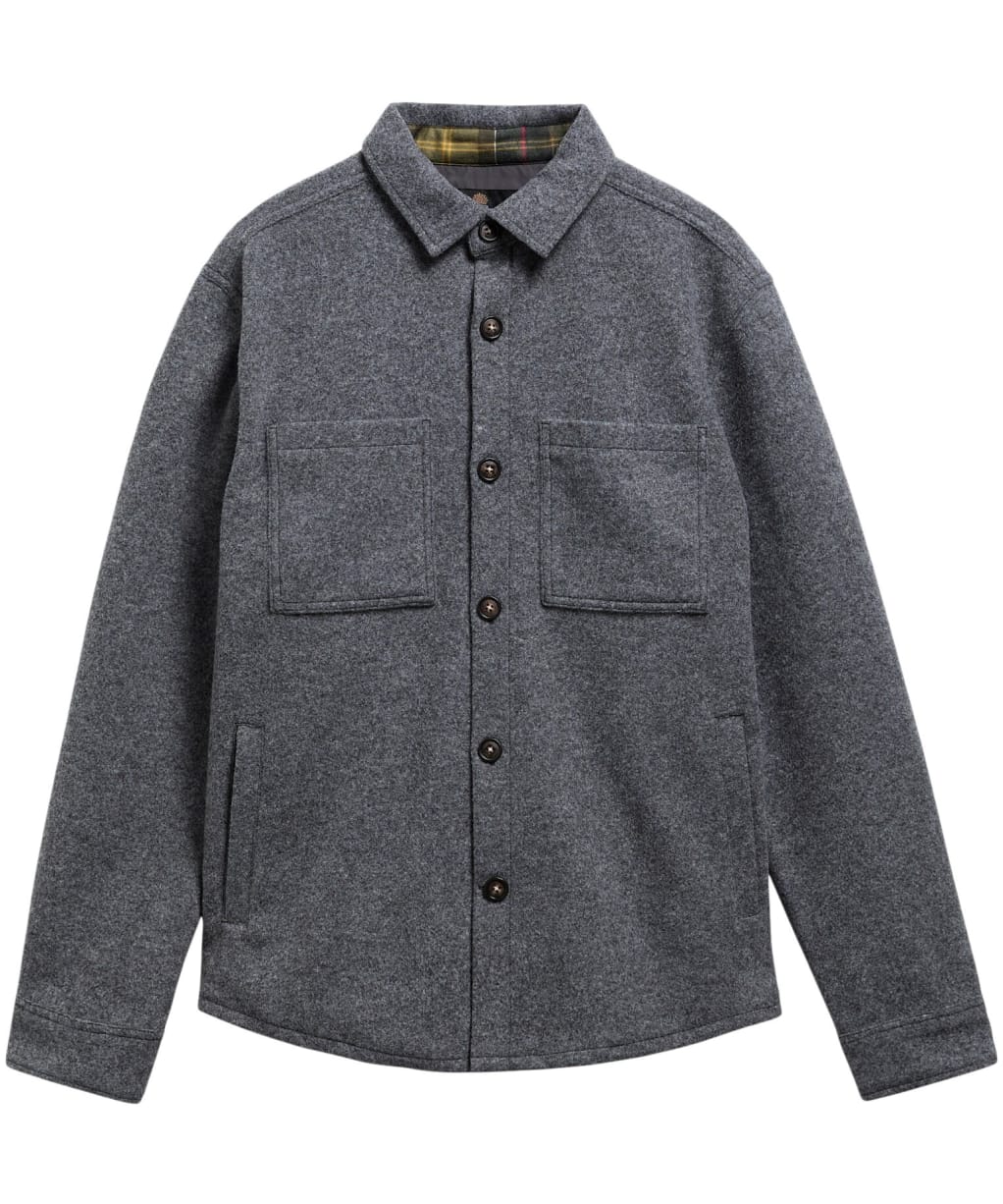Men's Barbour Marltown Tailored Wool Blend Overshirt - Dark Grey Marl