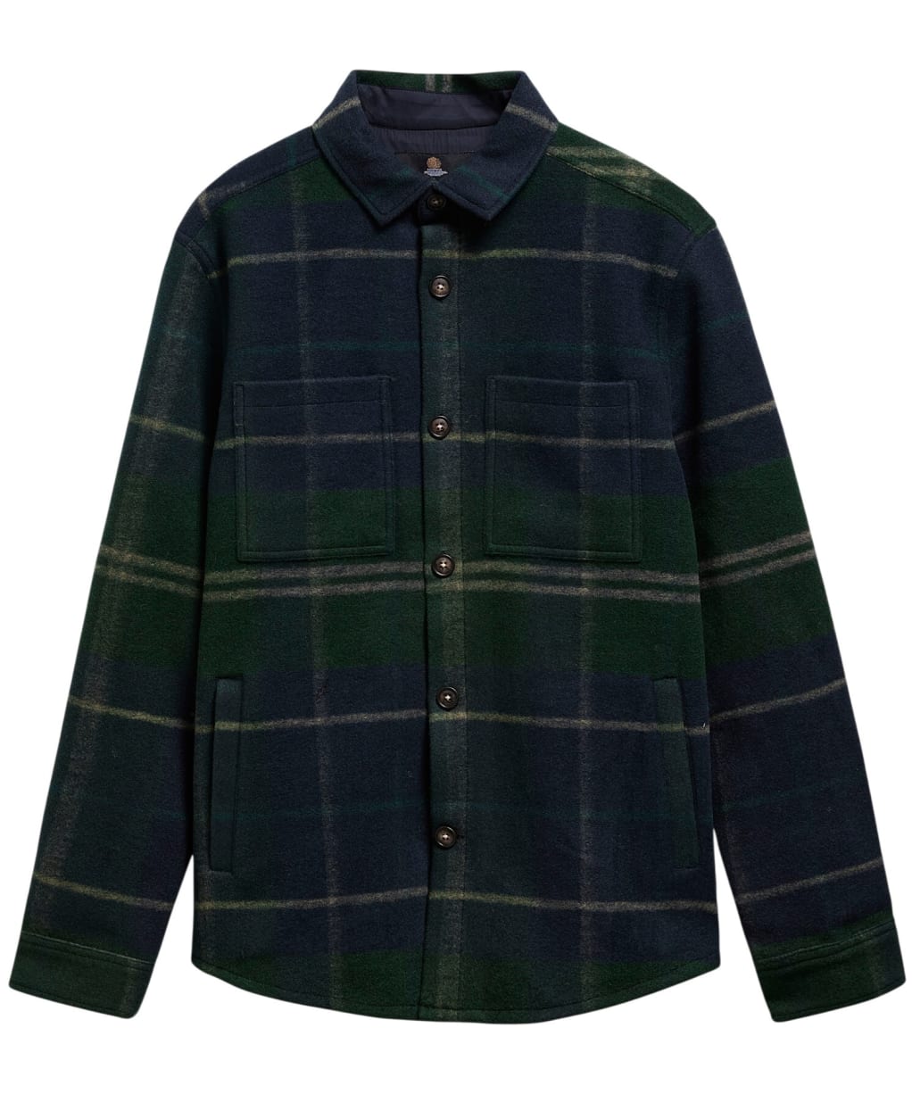 Men's Barbour Woodlane Brushed Check Overshirt - Green Loch Tartan