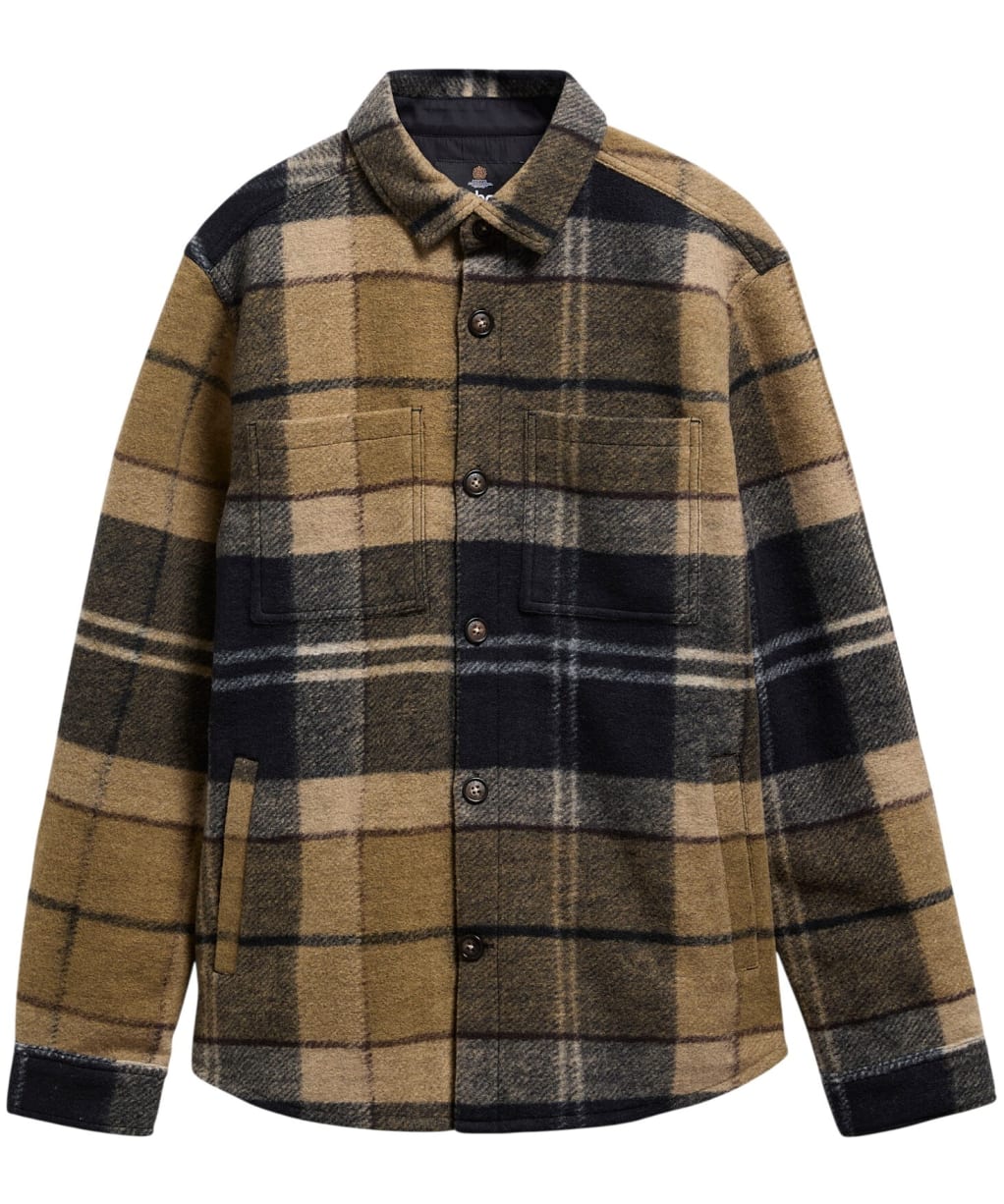 Men's Barbour Woodlane Brushed Check Overshirt - Birchwood Dress Tartan