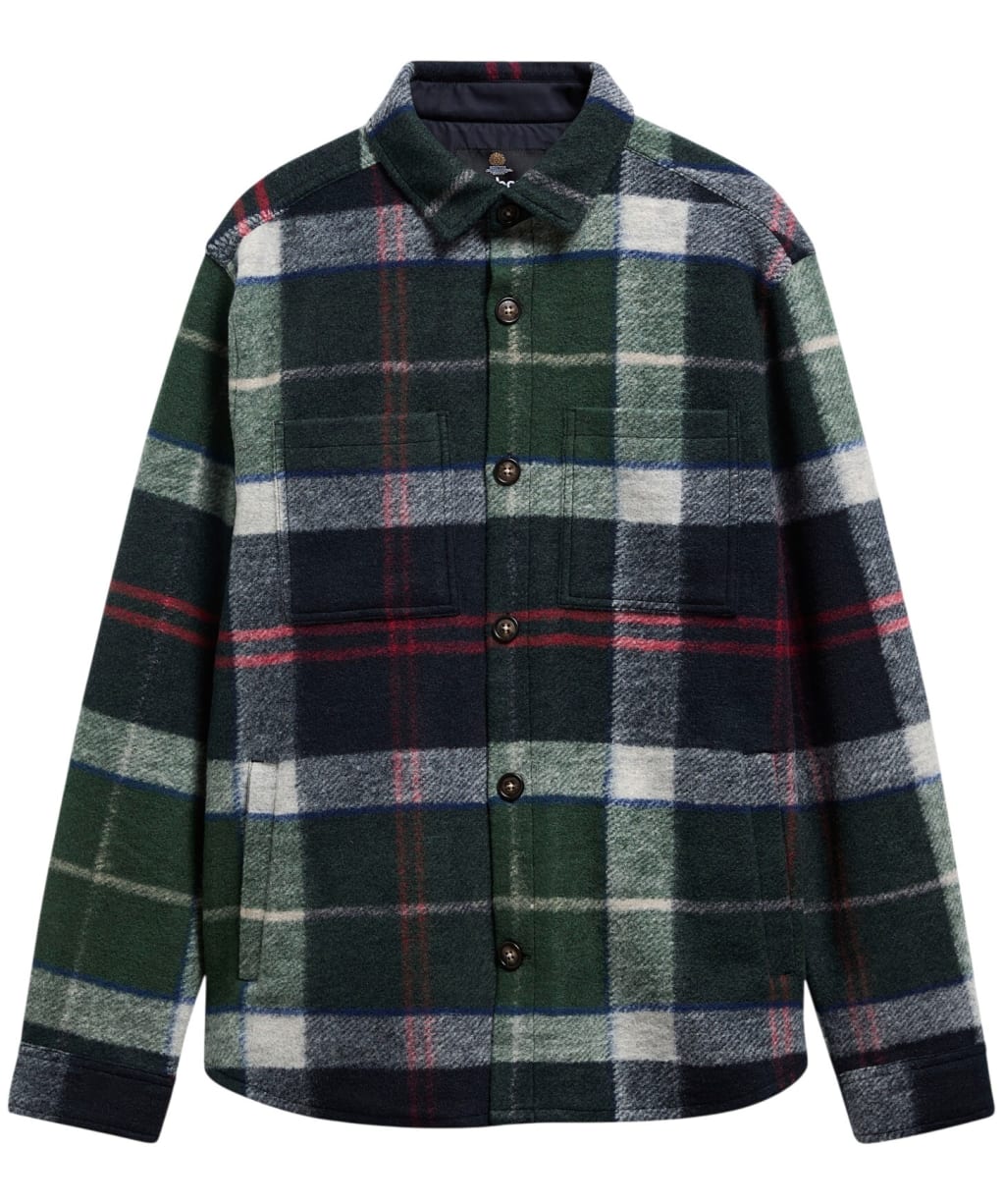 Men's Barbour Woodlane Brushed Check Overshirt - Evergreen Tartan