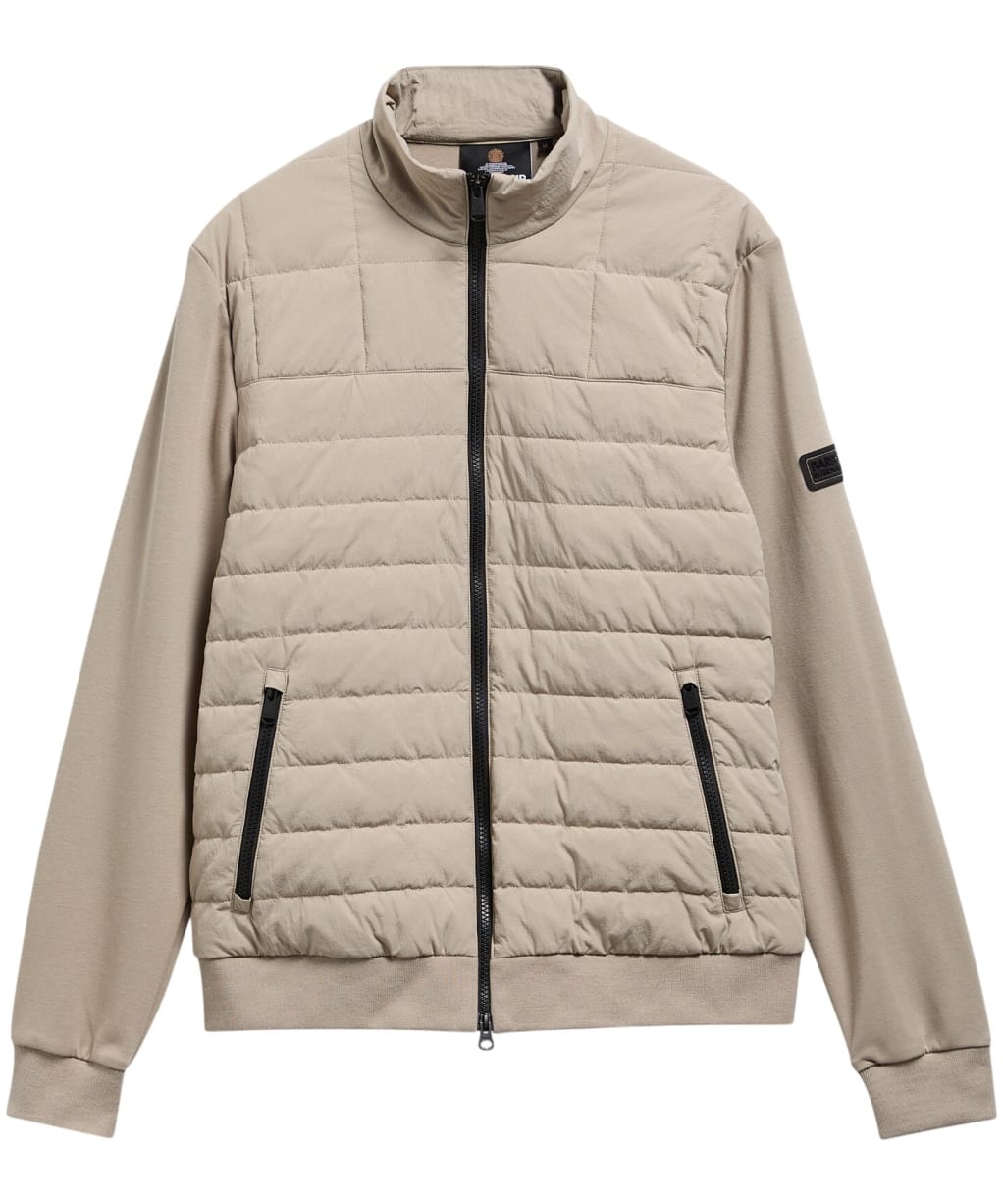 Men's Barbour International Collins Baffle Quilted Sweatshirt - Concrete