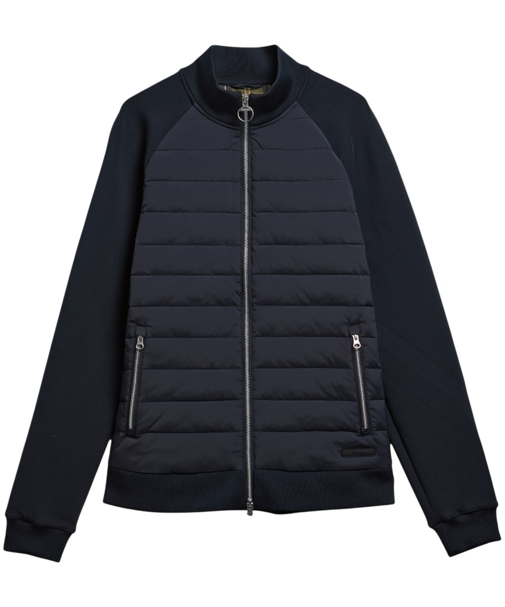 Men's Barbour Thornton Quilted Zip Through Sweat - Dark Navy
