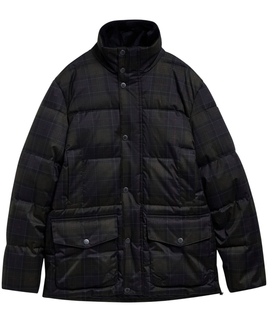 Men's Barbour Lonnen Tartan Puffer Jacket - Shadow Classic Tartan