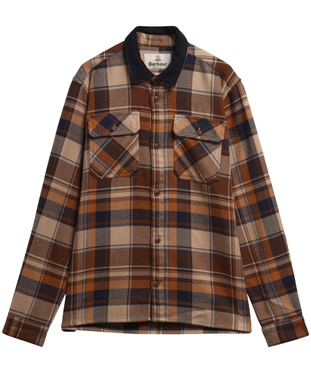 Men's Barbour Grasmoor Relaxed Checked Shirt - Dark Sand