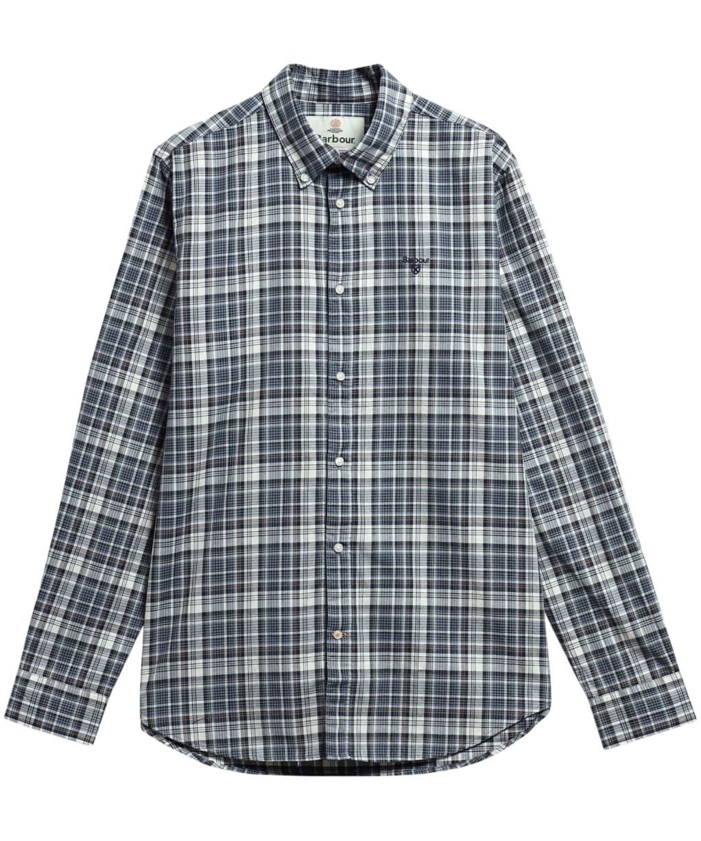 Men's Barbour Mosswood Tailored Checked Shirt - Navy