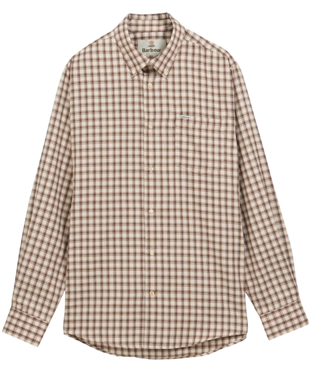 Men's Barbour Cliff Regular Fit Thermo Weave Shirt - Dark Bordeaux