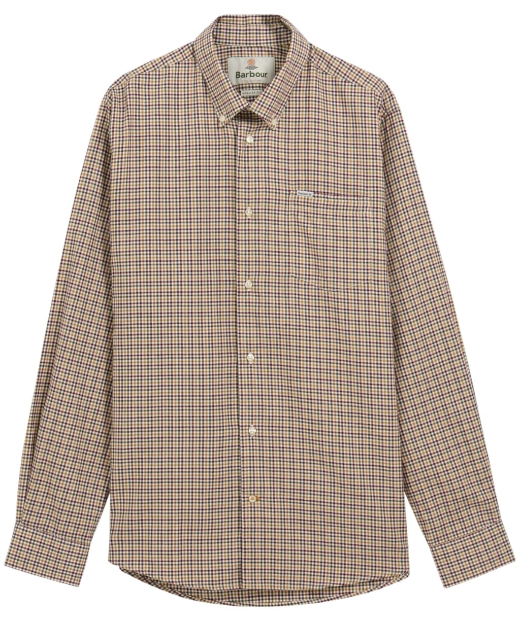 Men's Barbour Farmtown Regular Fit Checked Shirt - Dark Bordeaux