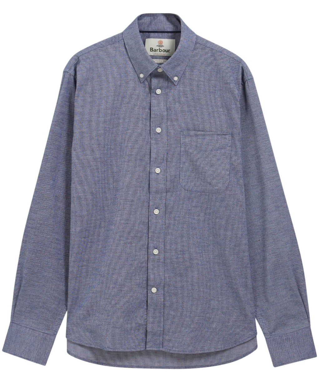 Men's Barbour Nevis Authentic Textured Shirt - Navy Marl