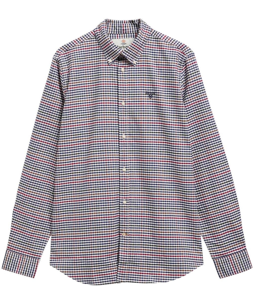 Men's Barbour Rickwood Tailored Gingham Shirt - Navy