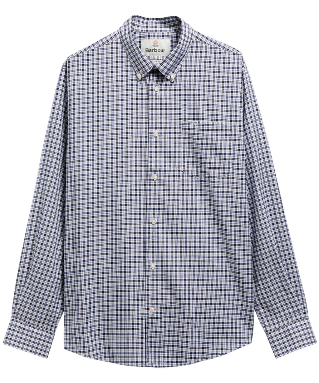Men's Barbour William Regular Fit Checked Shirt - Navy