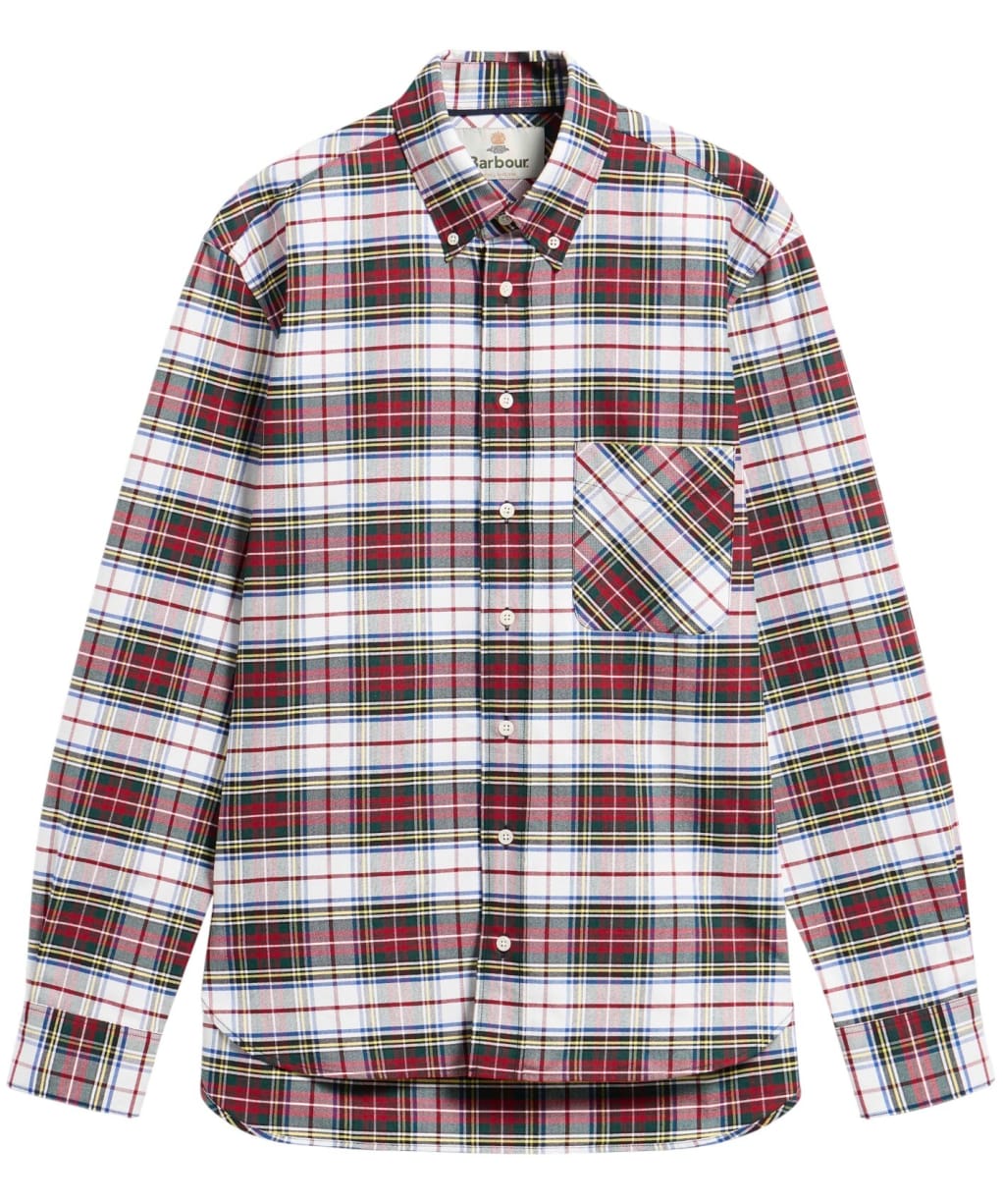 Men's Barbour Tay Authentic Highland Check Oxford Shirt - Red