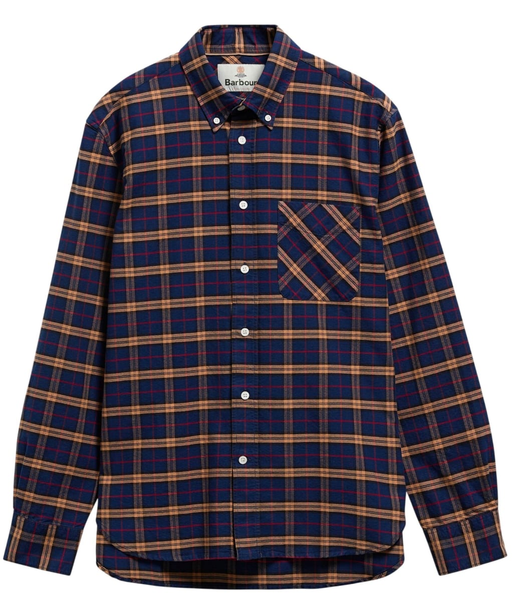 Men's Barbour Forth Authentic Highland Check Oxford Shirt - Deep Blue