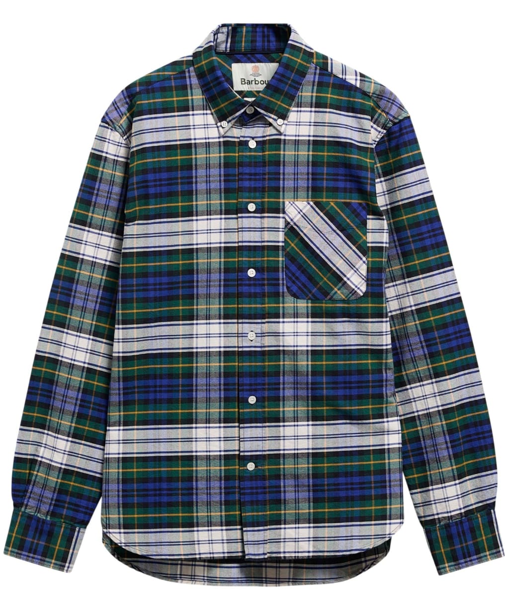 Men's Barbour Findhorn Authentic Highland Check Oxford Shirt - Seaweed