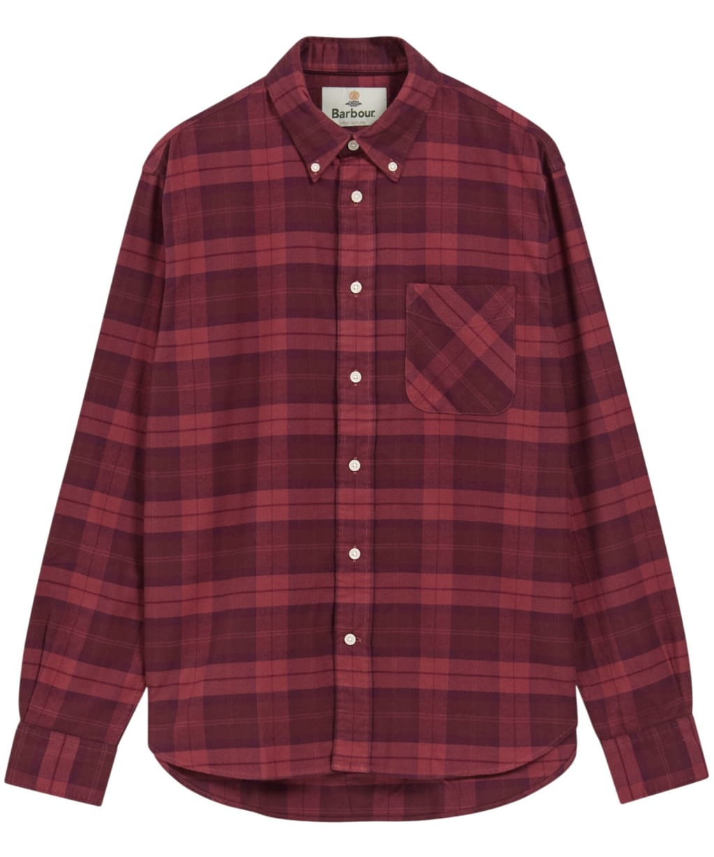 Men's Barbour Mineral Tartan Authentic Shirt - Crimson Heather