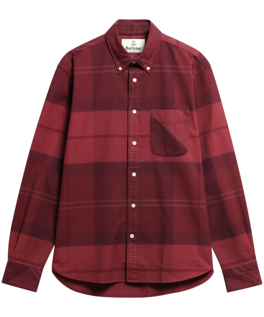 Men's Barbour Mineral Tartan Dunoon Authentic Shirt - CRIMSON HEATHER