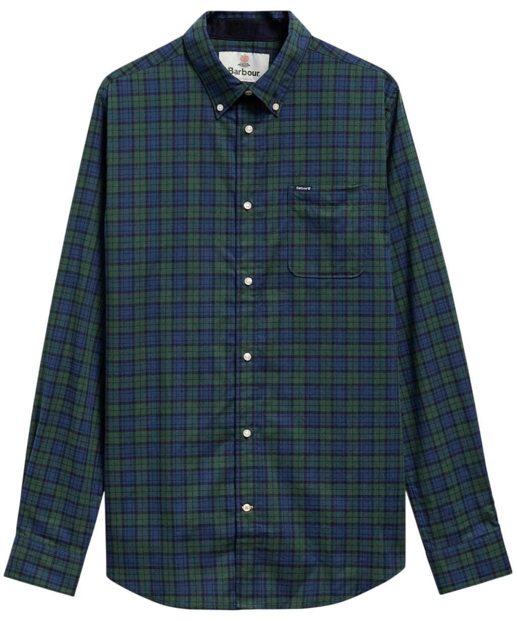 Men's Barbour Windsor Tailored Checked Shirt - Blue