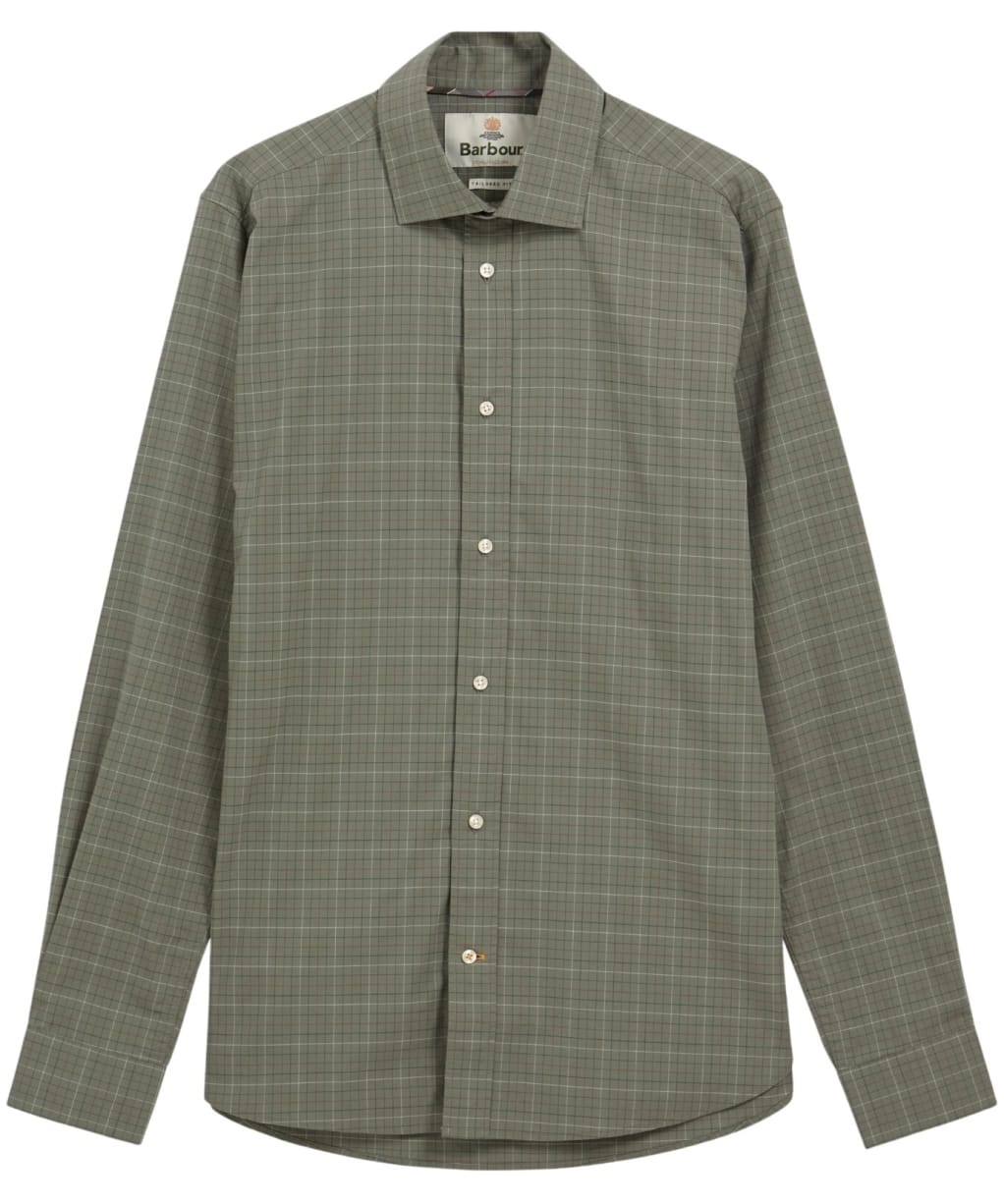 Men's Barbour Ashfield Tailored Tattersall Shirt - Agave Green