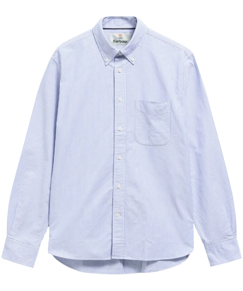 Men's Barbour Authentic Striped Oxford Shirt - Blue