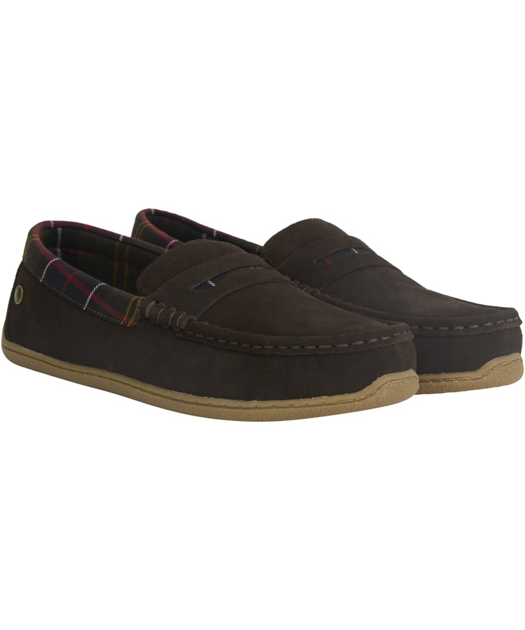 Men's Barbour Albert Slipper - Brown Suede