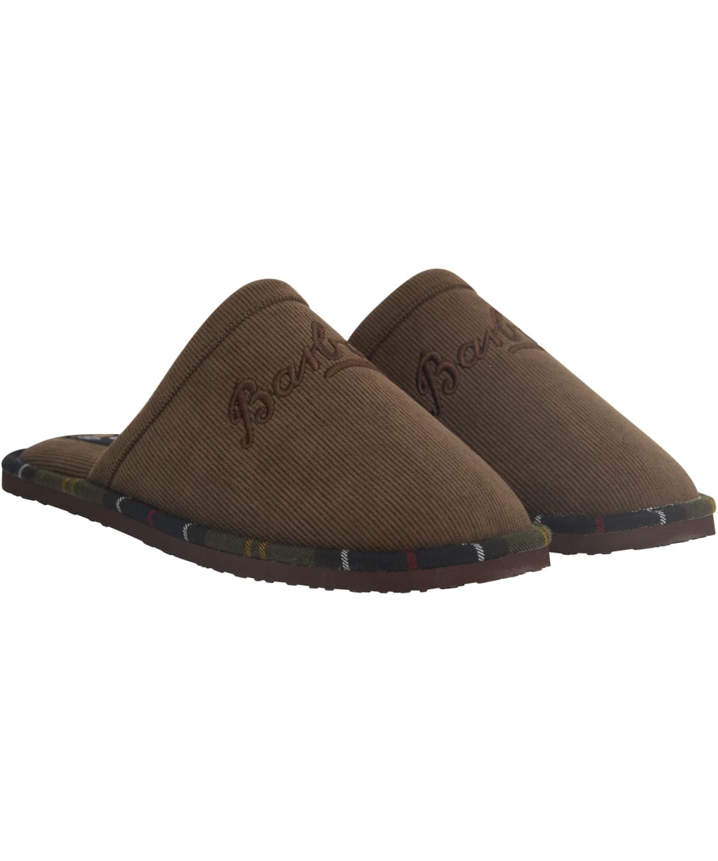 Men's Barbour Everlee Slipper - Dark Brown