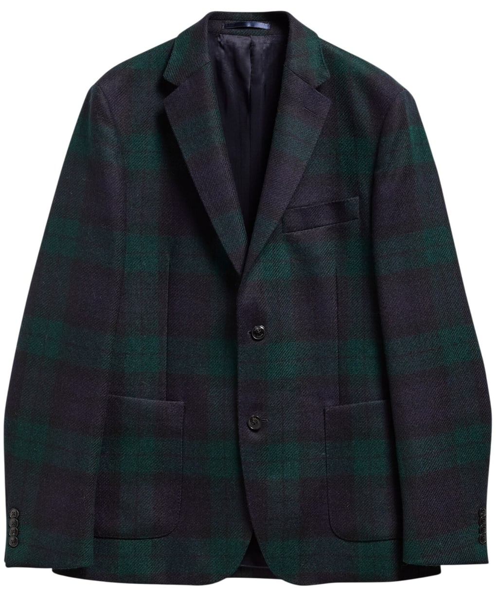 Men's Barbour Kingham Moons Tartan Blazer - Blackwatch Tartan