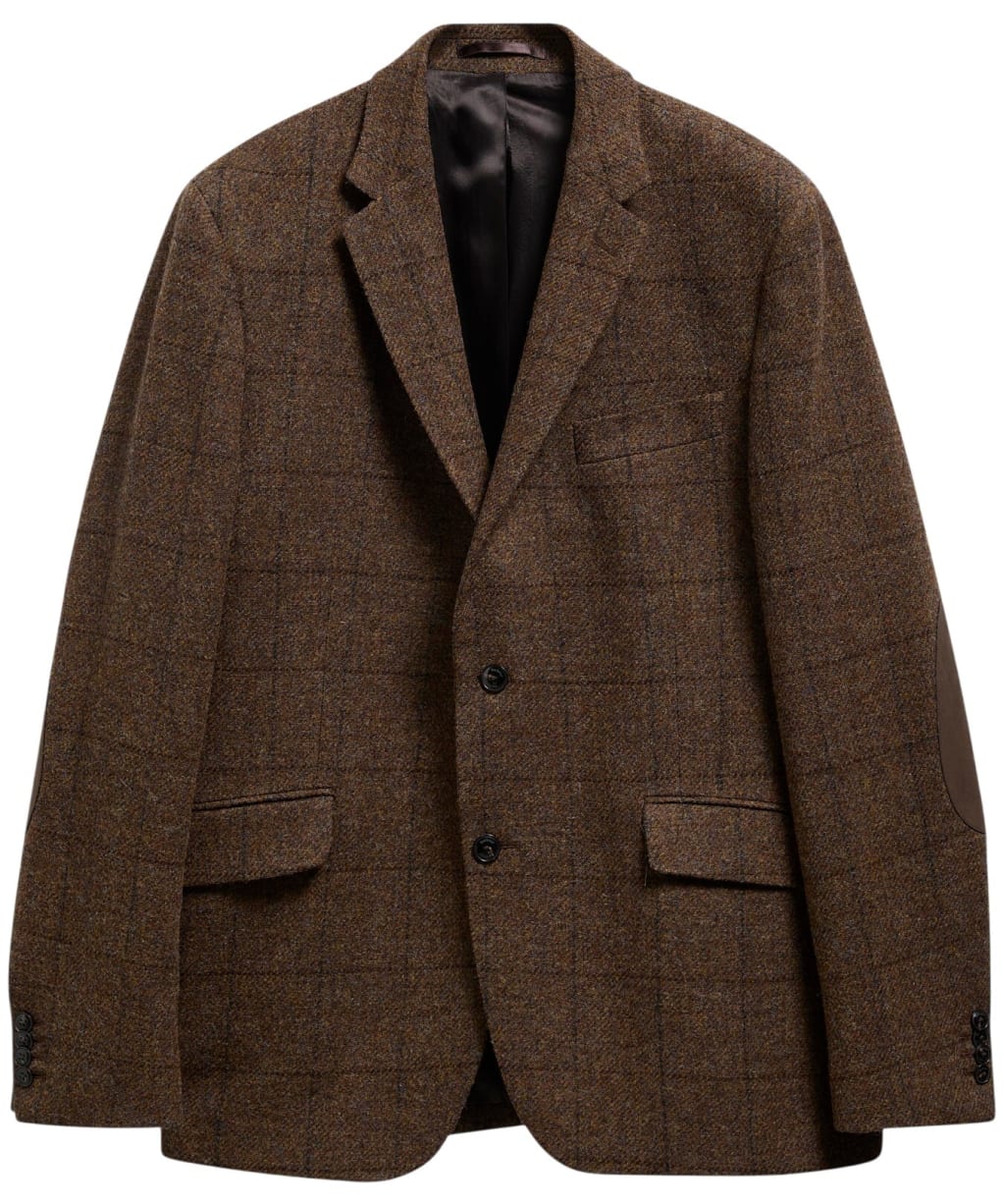 Men's Barbour Gosforth Moons Checked Blazer - Brown