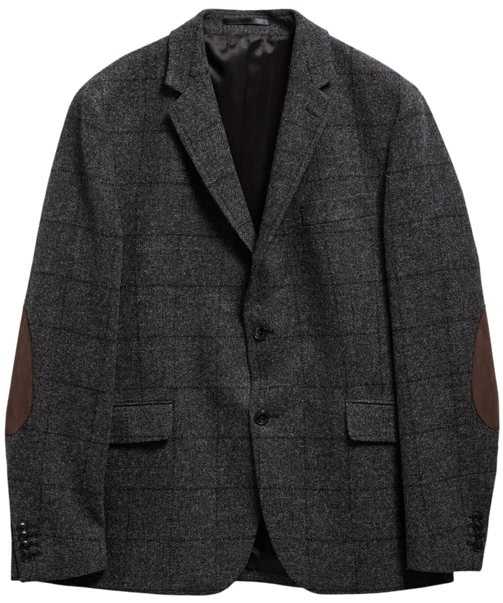 Men's Barbour Gosforth Moons Checked Blazer - Grey Marl