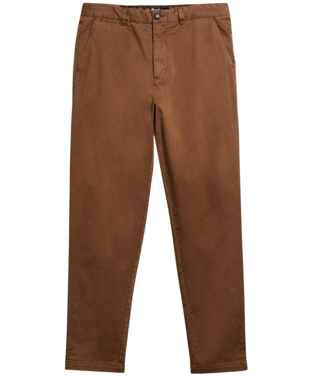 Men's Barbour Washed Stretch Twill Tailored Fit Trouser - Dark Sand