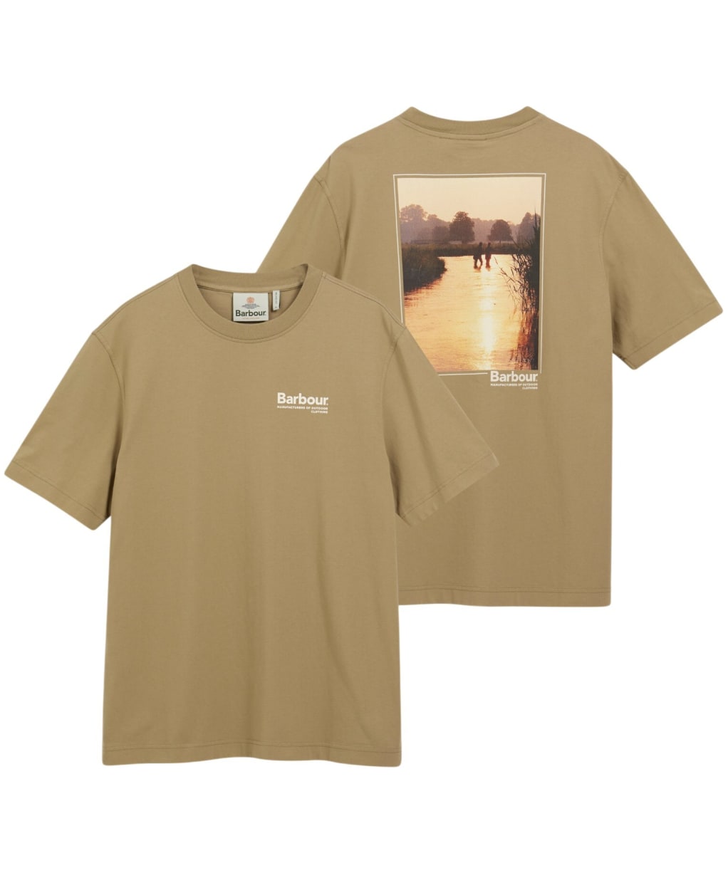 Men's Barbour Birchcliffe Relaxed Graphic T-Shirt - Mushroom