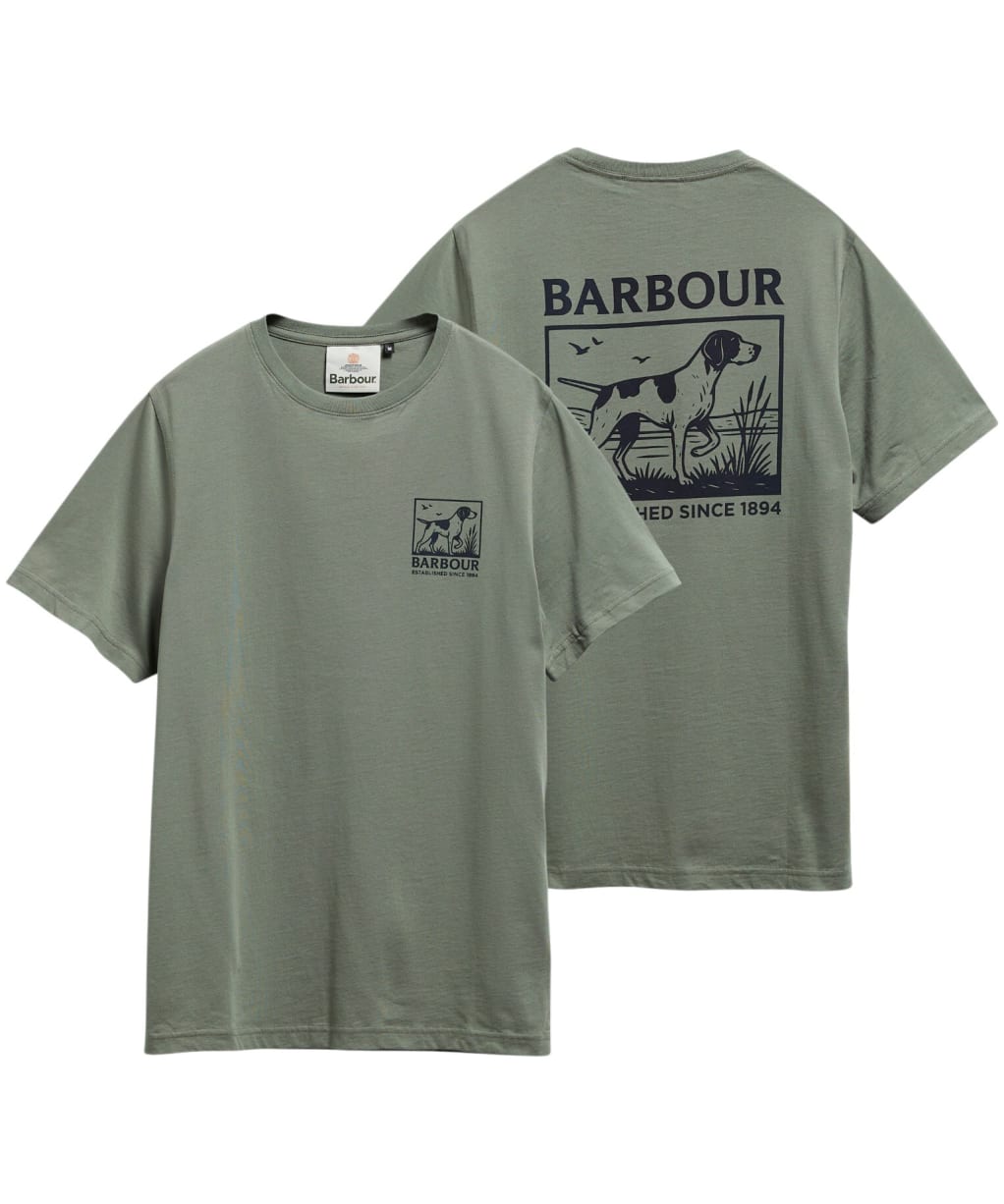 Men's Barbour Setter Graphic Tailored T-Shirt - Agave Green