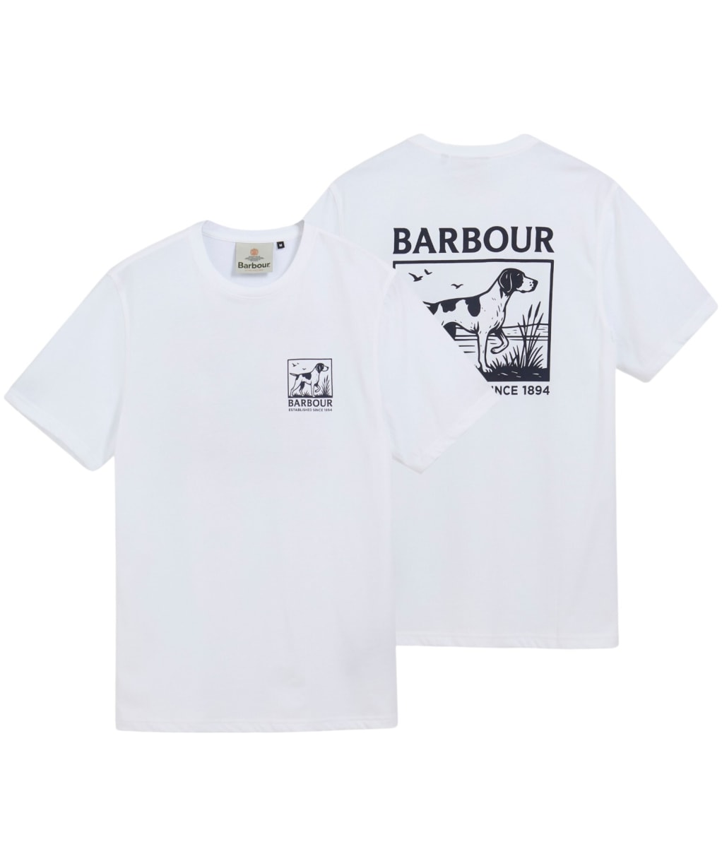 Men's Barbour Setter Graphic Tailored T-Shirt - White