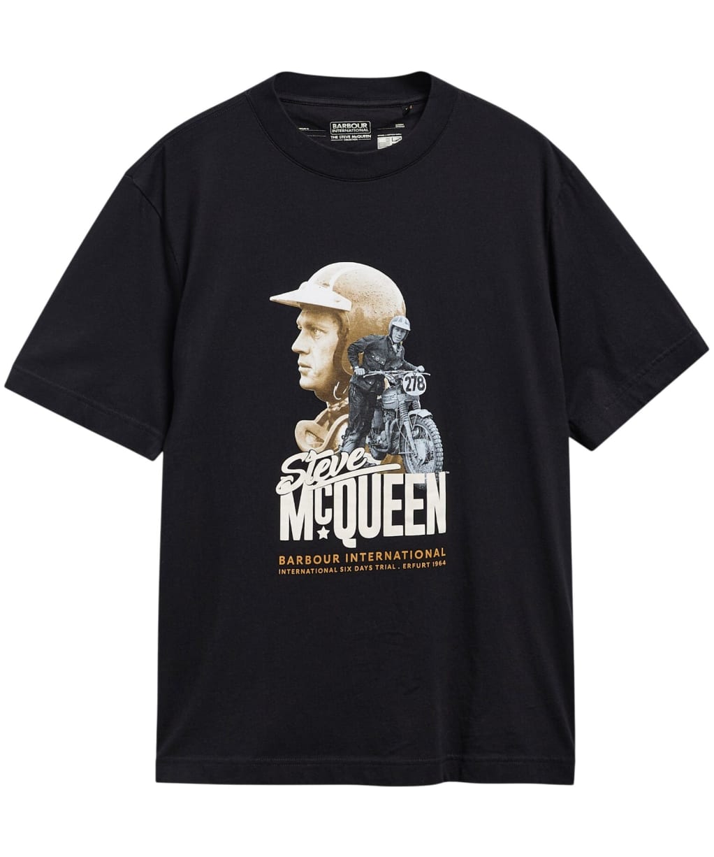 Men's Barbour International Steve McQueen Rainey Graphic T-Shirt - Black