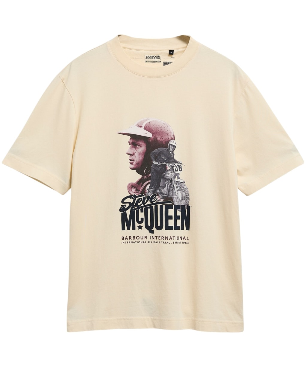 Men's Barbour International Steve McQueen Rainey Graphic T-Shirt - Chalk
