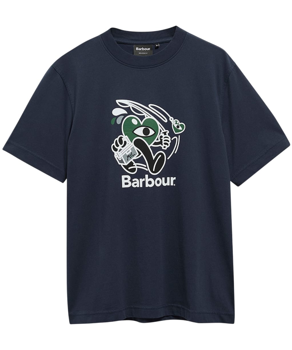 Men's Barbour X MUL Gone Fishing T-Shirt - Navy