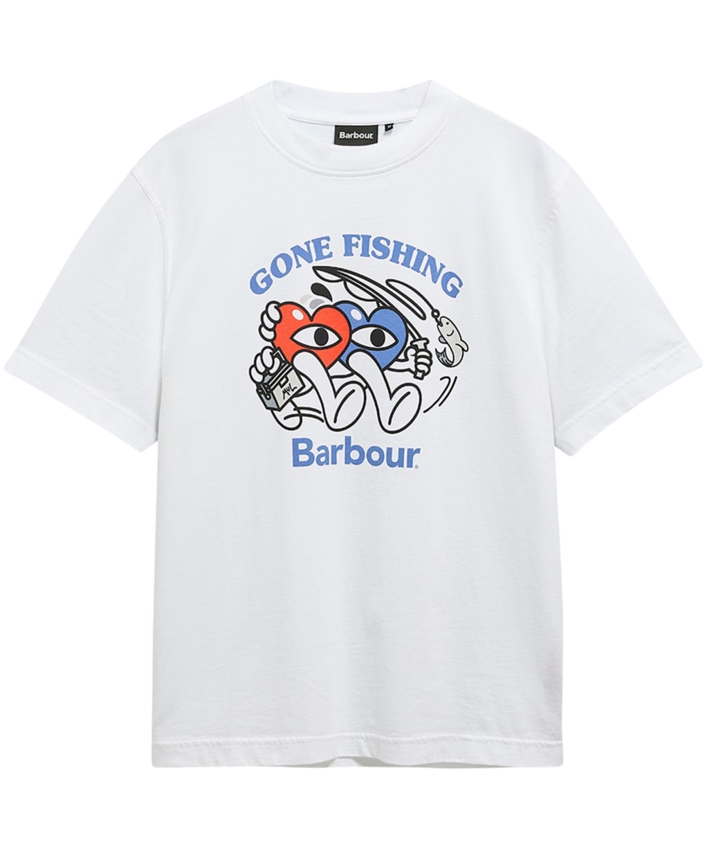 Men's Barbour X MUL Gone Fishing T-Shirt - White