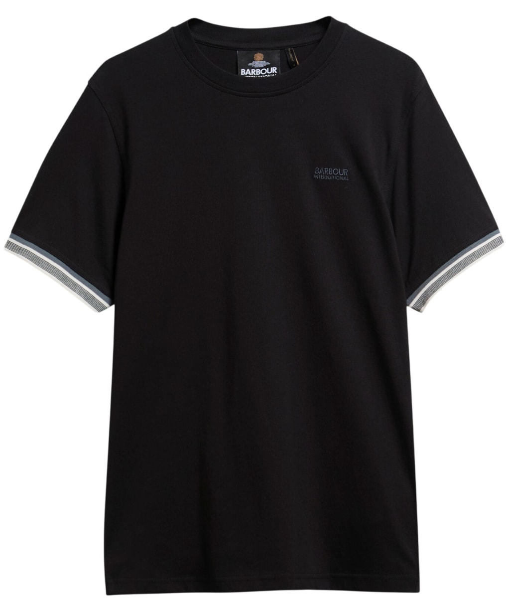 Men's Barbour International Newport Tipped T-Shirt - Black