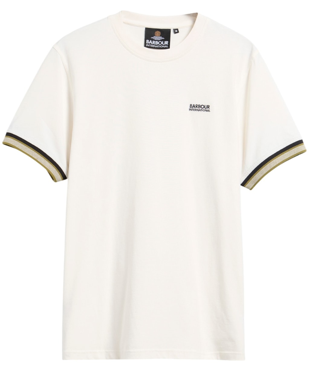 Men's Barbour International Newport Tipped T-Shirt - Whisper White
