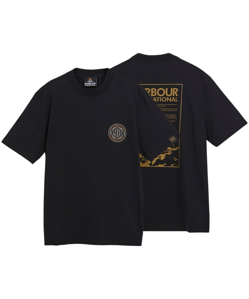 Men's Barbour International 90th Anniversary Graphic T-Shirt - Black