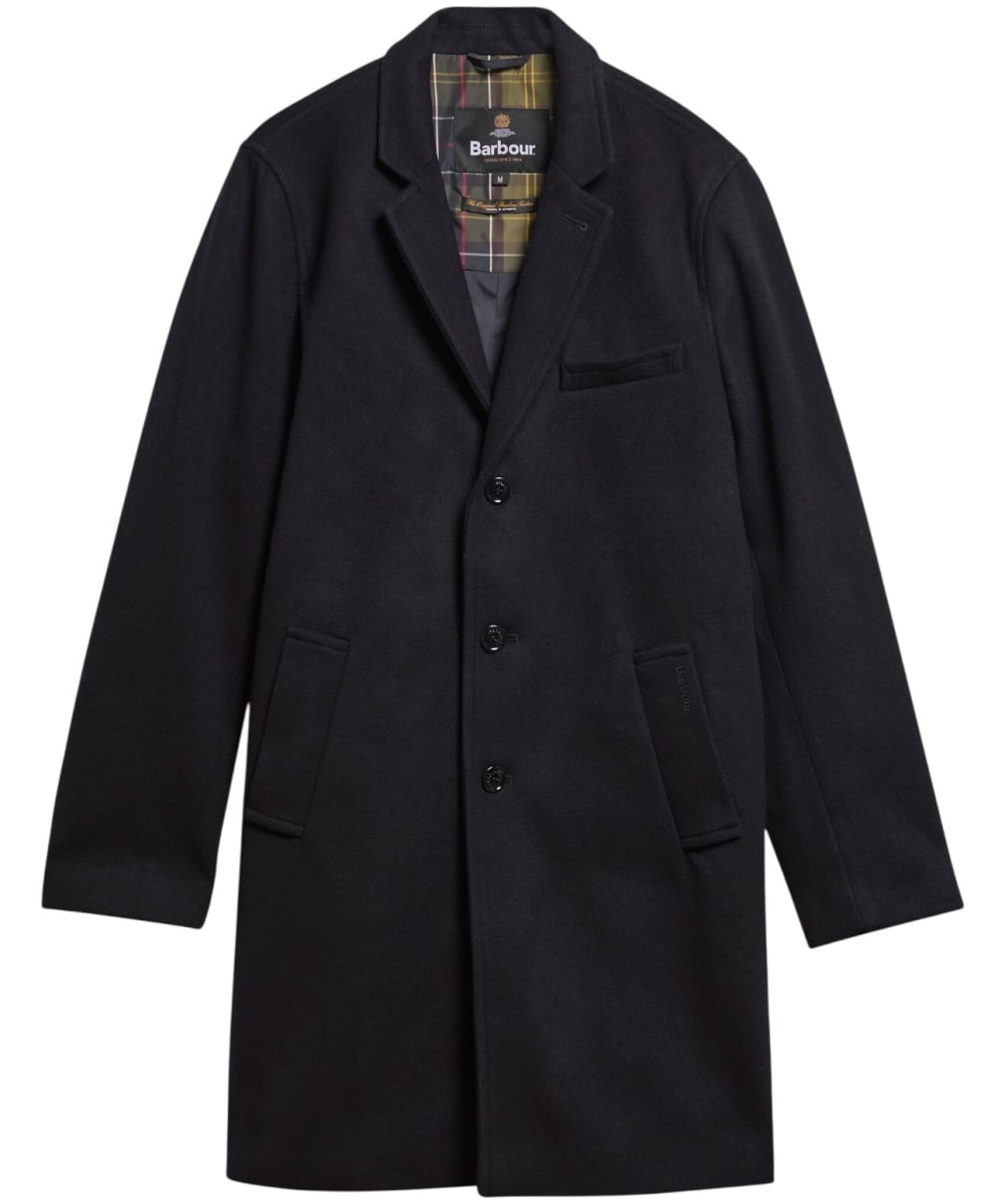 Men's Barbour Umbridge Wool Coat - Navy