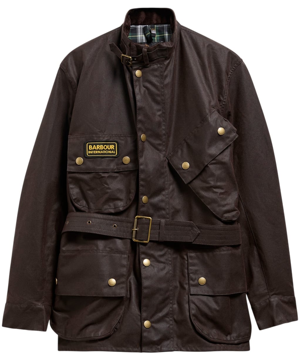 Men's Barbour International Original Waxed Jacket - Dark Brown